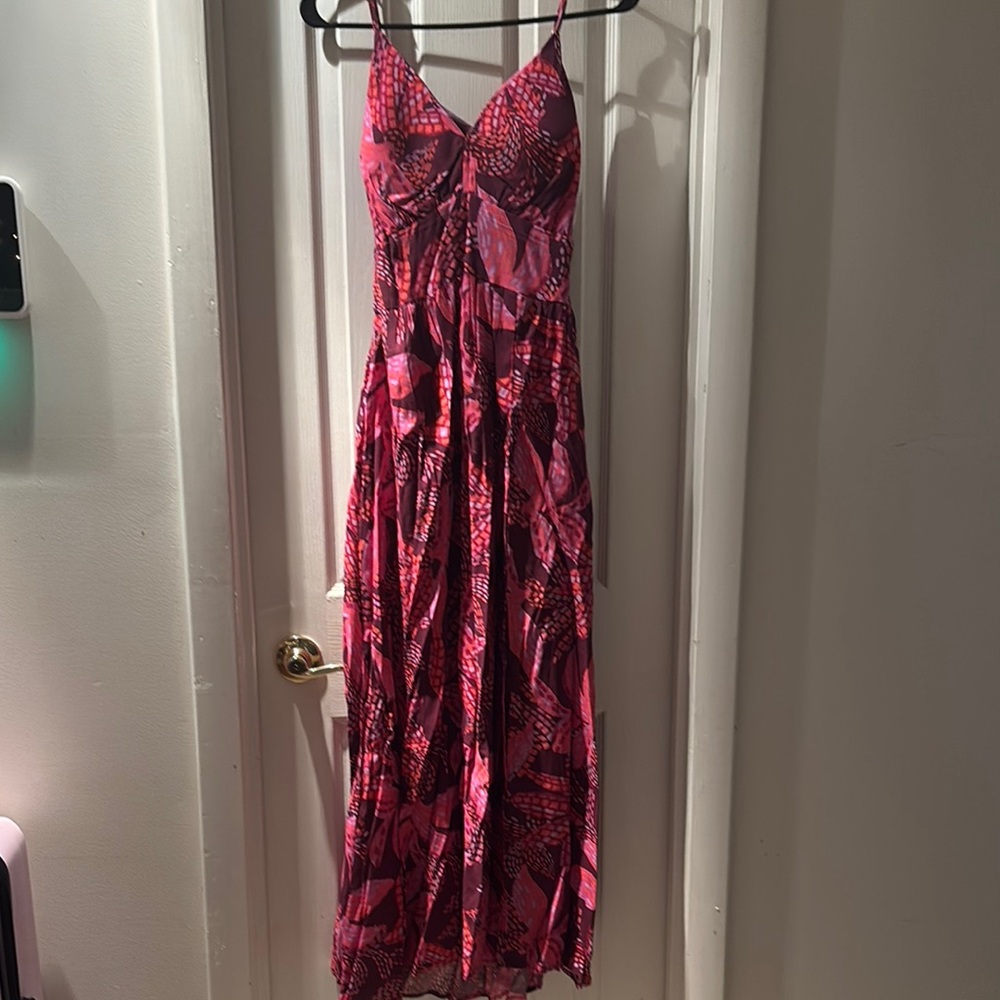 Pink Patterned Women's Dress